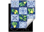 Darhaus Piastra Di Copertura Per Stufa 45X52 Cm Tappetino Antiscivolo Roll-Up, Blu - Mosaico