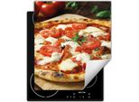 Darhaus Piastra Di Copertura Per Fornelli 45X52 Cm Tappetino Antiscivolo Roll-Up, Pizza - Pomodoro