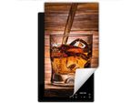 Darhaus Piastra Di Copertura Per Stufa 1 Pezzo 30X52 Cm Tappetino Antiscivolo Roll-Up, Whisky - Legno