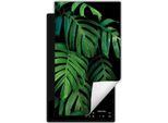 Darhaus Piastra Di Copertura Per Stufa 1 Pezzo 30X52 Cm Tappetino Antiscivolo Roll-Up, Nero - Monstera