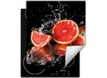 Darhaus Piastra Di Copertura Per Fornelli 45X52 Cm Tappetino Antiscivolo Roll-Up, Nero - Pompelmo