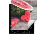 Darhaus Piastra Di Copertura Per Fornelli 45X52 Cm Tappetino Antiscivolo Roll-Up, Cuore - Frutta