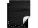 Darhaus Piastra Di Copertura Per Stufa 45X52 Cm Tappetino Antiscivolo Roll-Up, Nero - Legno