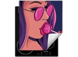 Darhaus Piastra Di Copertura Per Fornelli 45X52 Cm Tappetino Antiscivolo Roll-Up, Pop Art. - Donna