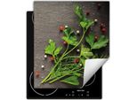 Darhaus Piastra Di Copertura Per Fornelli 45X52 Cm Tappetino Antiscivolo Roll-Up, Verde - Spezie
