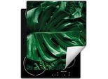 Darhaus Piastra Di Copertura Per Fornelli 45X52 Cm Tappetino Antiscivolo Roll-Up, Verde - Fiori