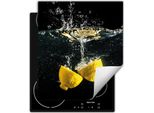 Darhaus Piastra Di Copertura Per Stufa 45X52 Cm Tappetino Antiscivolo Roll-Up, Nero - Limone