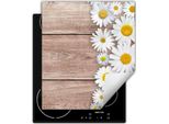Darhaus Piastra Di Copertura Per Stufa 45X52 Cm Tappetino Antiscivolo Roll-Up, Legno - Fiore