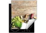 Darhaus Piastra Di Copertura Per Stufe 45X52 Cm Tappetino Antiscivolo Roll-Up, Legno - Vino