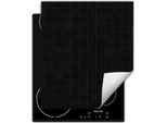 Darhaus Piastra Di Copertura Per Stufe 45X52 Cm Tappetino Antiscivolo Roll-Up, Nero - Piastra