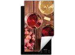 Darhaus Piastra Di Copertura Per Stufa 1 Pezzo 30X52 Cm Tappetino Antiscivolo Roll-Up, Vino - Legno