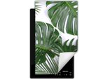 Darhaus Piastra Di Copertura Per Stufa 1 Pezzo 30X52 Cm Tappetino Antiscivolo Roll-Up, Verde - Monstera