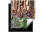 Darhaus Piastra Di Copertura Per Stufa 45X52 Cm Tappetino Antiscivolo Roll-Up, Spezie - Legno