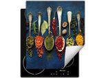 Darhaus Piastra Di Copertura Per Fornelli 45X52 Cm Tappetino Antiscivolo Arrotolabile, Blu - Spezie