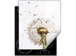 Darhaus Piastra Di Copertura Per Fornelli 45X52 Cm Tappetino Antiscivolo Roll-Up, Bianco - Fiore