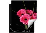 Darhaus Piastra Di Copertura Per Fornelli 45X52 Cm Tappetino Antiscivolo Roll-Up, Nero - Bouquet Di Fiori