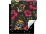 Darhaus Piastra Di Copertura Per Fornelli 45X52 Cm Tappetino Antiscivolo Roll-Up, Pop Art. - Fiori