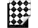 Darhaus Piastra Di Copertura Per Stufa 45X52 Cm Tappetino Antiscivolo Roll-Up, Nero - Mosaico