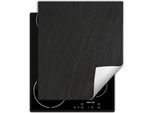 Darhaus Piastra Di Copertura Per Stufe 45X52 Cm Tappetino Antiscivolo Roll-Up, Ardesia - Basilico
