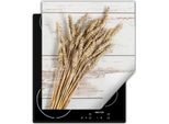 Darhaus Piastra Di Copertura Per Stufa 45X52 Cm Tappetino Antiscivolo Roll-Up, Cereali - Legno