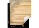 Darhaus Piastra Di Copertura Per Stufe 45X52 Cm Tappetino Antiscivolo Roll-Up, Sabbia - Legno