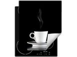 Darhaus Piastra Di Copertura Per Fornelli 45X52 Cm Tappetino Antiscivolo Roll-Up, Nero - Caffè