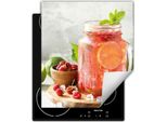 Darhaus Piastra Di Copertura Per Fornelli 45X52 Cm Tappetino Antiscivolo Roll-Up, Acqua - Frutta