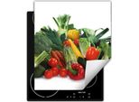 Darhaus Piastra Di Copertura Per Fornelli 45X52 Cm Tappetino Antiscivolo Roll-Up, Verdure