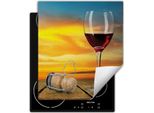 Darhaus Piastra Di Copertura Per Fornelli 45X52 Cm Tappetino Antiscivolo Roll-Up, Rosso - Vino