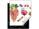 Darhaus Piastra Di Copertura Per Fornelli 45X52 Cm Tappetino Antiscivolo Roll-Up, Vino - Cucina