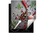 Darhaus Piastra Di Copertura Per Fornelli 45X52 Cm Tappetino Antiscivolo Roll-Up, Spezie - Peperoncino