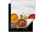 Darhaus Piastra Di Copertura Per Fornelli 45X52 Cm Tappetino Antiscivolo Roll-Up, Bianco - Spezie