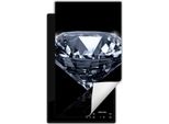 Darhaus Piastra Di Copertura Per Stufa 1 Pezzo 30X52 Cm Tappetino Antiscivolo Roll-Up, Nero - Diamond