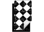 Darhaus Piastra Di Copertura Per Stufa 1 Pezzo 30X52 Cm Tappetino Antiscivolo Roll-Up, Nero - Mosaico
