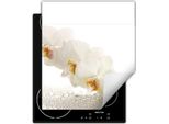 Darhaus Piastra Di Copertura Per Fornelli 45X52 Cm Tappetino Antiscivolo Roll-Up, Bianco - Orchidea
