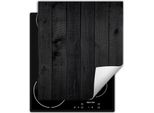Darhaus Piastra Di Copertura Per Stufa 45X52 Cm Tappetino Antiscivolo Roll-Up, Nero - Legno