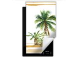 Darhaus Piastra Di Copertura Per Stufa 1 Pezzo 30X52 Cm Tappetino Antiscivolo Roll-Up, Palme