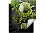 Darhaus Piastra Di Copertura Per Fornelli 45X52 Cm Tappetino Antiscivolo Roll-Up, Verde - Tea