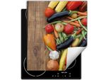 Darhaus Piastra Di Copertura Per Stufa 45X52 Cm Tappetino Antiscivolo Roll-Up, Verdure - Legno