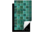 Darhaus Piastra Di Copertura Per Stufa 1 Pezzo 30X52 Cm Tappetino Antiscivolo Roll-Up, Verde - Mosaico