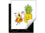 Darhaus Piastra Di Copertura Per Fornelli 45X52 Cm Tappetino Antiscivolo Roll-Up, Pizza - Ananas