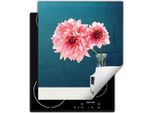 Darhaus Piastra Di Copertura Per Stufa 45X52 Cm Tappetino Antiscivolo Roll-Up, Blu - Fiori