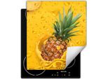 Darhaus Piastra Di Copertura Per Fornelli 45X52 Cm Tappetino Antiscivolo Roll-Up, Frutta - Ananas