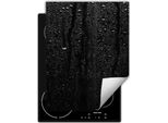 Darhaus Piastra Di Copertura Per Fornelli Piastra Di Copertura Monopezzo Per Piano Cottura In Ceramica Copertura Per Piano Cottura A Induzione Tappetino Avvolgibile 40X52 Cm, Nero - Gocce