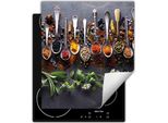 Darhaus Piastra Di Copertura Per Fornelli 45X52 Cm Tappetino Antiscivolo Roll-Up, Cucchiaio - Spezie