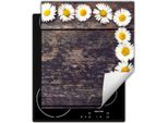 Darhaus Piastra Di Copertura Per Stufa 45X52 Cm Tappetino Antiscivolo Roll-Up, Legno - Fiori