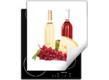 Darhaus Piastra Di Copertura Per Fornelli 45X52 Cm Tappetino Antiscivolo Roll-Up, Vino - Bianco