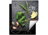 Darhaus Piastra Di Copertura Per Stufa 45X52 Cm Tappetino Antiscivolo Roll-Up, Ardesia - Erbe