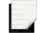 Darhaus Piastra Di Copertura Per Stufe 45X52 Cm Tappetino Antiscivolo Roll-Up, Bianco - Legno