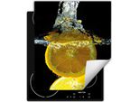 Darhaus Piastra Di Copertura Per Fornelli 45X52 Cm Tappetino Antiscivolo Roll-Up, Nero - Acqua - Limone